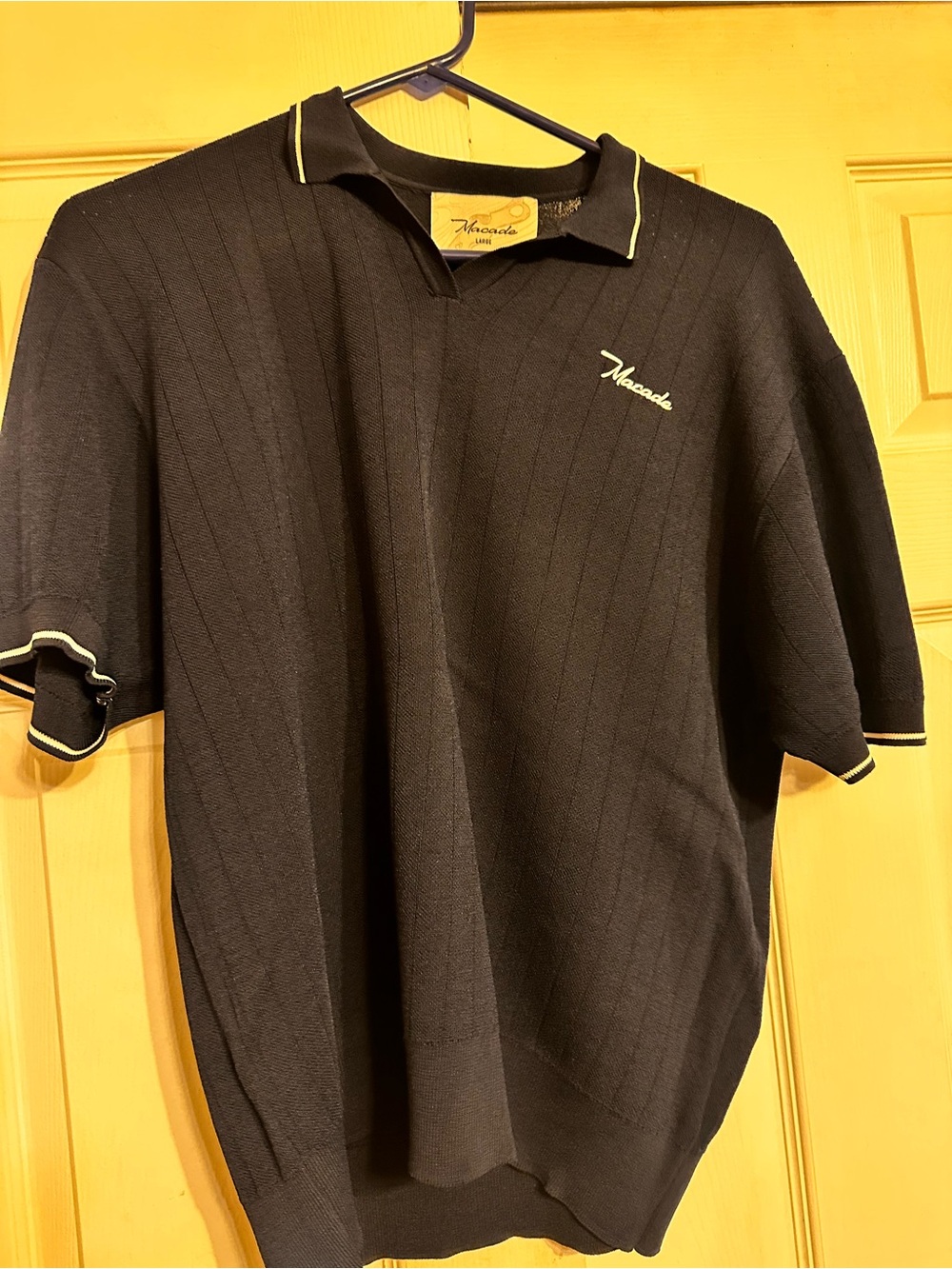 Macade golf retro Short-Sleeve Knit Polo Shirt